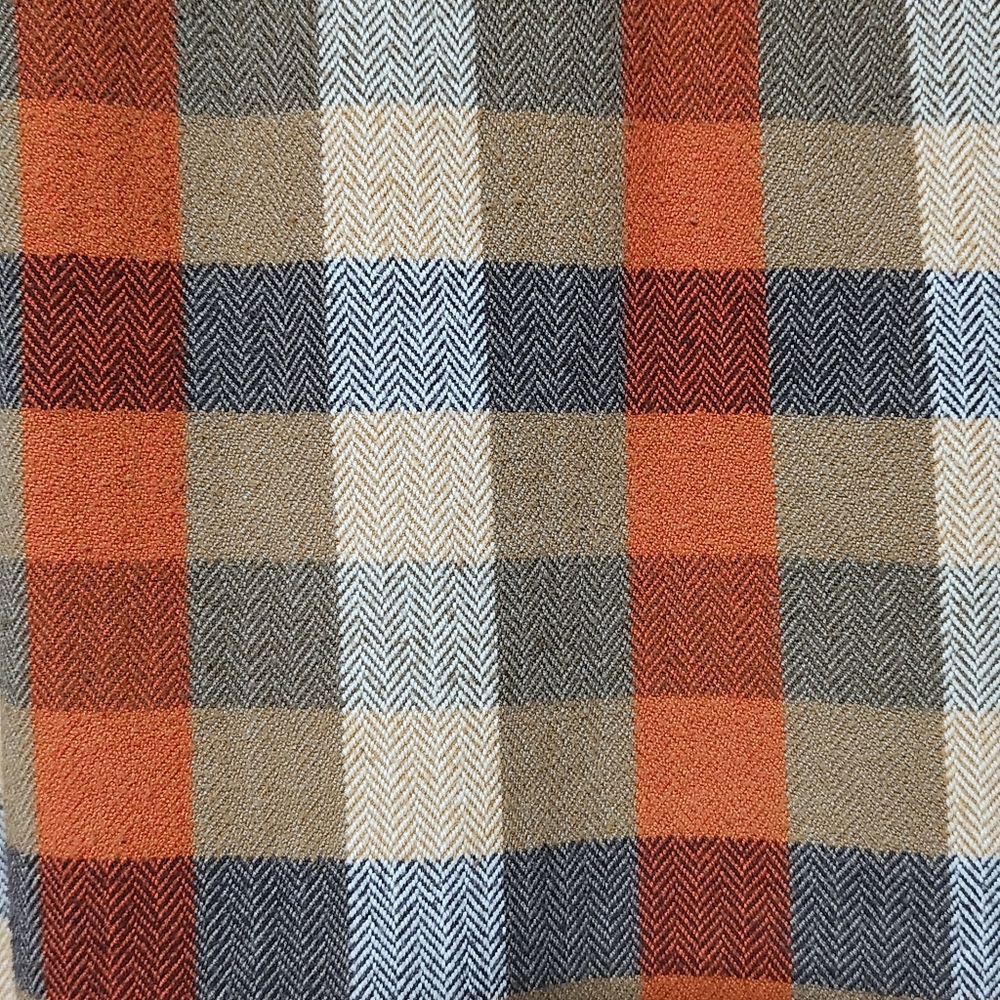 WOOLRICH Flannel Shirt Mens XL Brown Orange Plaid Workwear Heritage Blue Collar - Picture 7 of 11